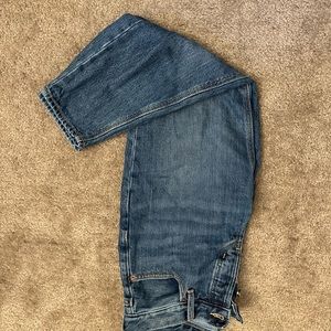 Old Navy Mid-rise button fly slouchy taper non-stretch ankle jeans